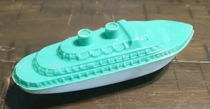 Vintage Banner Hard Plastic Toy Boat USA - Picture 1 of 5