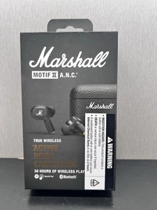 Marshall Motif II True Wireless Active Noise-Canceling Earbuds Headphones Black - Photo 1 sur 2
