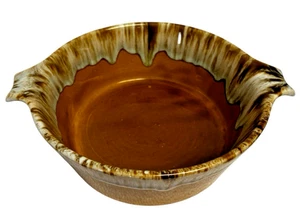 Vintage 1967 Canonsburg Pottery Butterscotch Drip Handled Casserole Dish - Picture 1 of 7