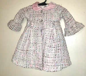 Vintage Nannette Baby Girl Coat And Dress. Sz 3-6 Months. Adorable! Party Tulle - Picture 1 of 13