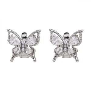 Dainty Pearls Butterfly Earphone Jewelry Secure Grip NonSlip Design For Workout - Picture 1 of 8