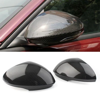 Tapas de cubierta de espejo retrovisor lateral ABS de fibra de carbono para Alfa Romeo Giulia 2017-2024 Foto 1 de 4