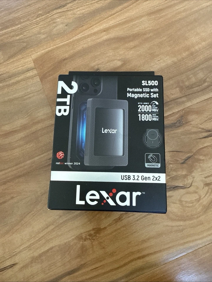 Lexar 2TB  SL500 PORTABLE SSD WITH MAGNETIC SET***BRAND NEW***FACTORY SEALED*** - Image 1 of 1