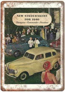 1940 Studebaker Vintage Auto Ad Retro Look Metal Sign AN3993 - Picture 1 of 2
