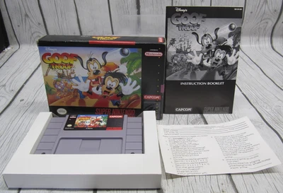 Goof Troop (Super Nintendo, SNES) Complete CIB w/ Manual & Reg Card - Tested - Image 1 of 4