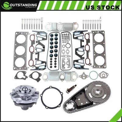 ✅Kit de cadena de distribución y juego de juntas de culata de bomba de agua para Buick Century Custom 3.1 2003 Foto 1 de 4