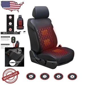 Comfortable Car Seat Cushion - Large Black Leather, Foldable, Back Support - Picture 1 of 11