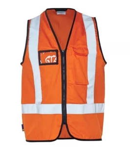 Workhorse MVE003 High Visibility Safety Vest X-Back Cotton Orange Small RRP $38 - Picture 1 of 3