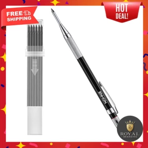 Mechanical Carpenter Pencil with 12 Refills Woodworking Construction Pencil NEW - Picture 1 of 8