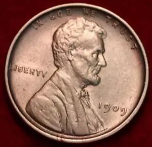 Uncirculated Red 1909 VDB Philadelphia Mint Copper Lincoln Wheat Cent - Picture 1 of 2