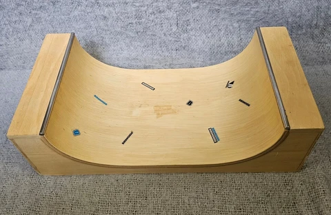 RARE! Tech Deck Spin Master 2011 Wood SK8 Parks Real Wood Half Pipe Board Ramp Cover