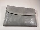 Gray Eel Grain Leather Checkbook/Wallet NWD 7 X 4.5"