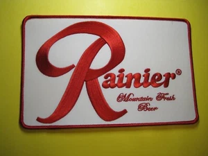 PARCHE DE CERVEZA FRESCA RAINIER MOUNTIAN PARTE POSTERIOR GRANDE TAMAÑO 5 X 8 PULGADAS PLANCHAR / COSER - Imagen 1 de 10