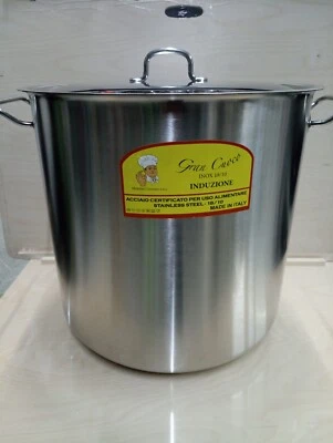 Pentola catering Gran cuoco 2 manici acciaio inox 18/10 40 x 40 lt 50 - Immagine 1 di 3