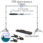Photography 10Ft Adjustable Background Support Stand Photo Video Crossbar Kit