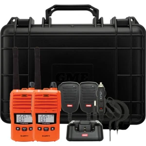 GME TX6165OTP W 80Ch UHF Handheld Radio Orange Twin Pack - Picture 1 of 4