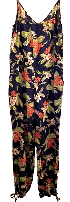 Комбинезон Polo Ralph Lauren маленький синий цветочный тропический с карманами без рукавов - Изображение 1 из 4