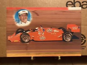 Indianapolis 500 Winner TOM SNEVA sTp Buick Indy Car #9 Auto Race Card 9" x 6" - Picture 1 of 12