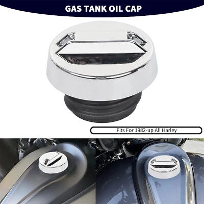 Vented Fuel Tank Gas Cap Cover Set For Harley Heritage Softail Sportster XL 883 Foto 1 de 4
