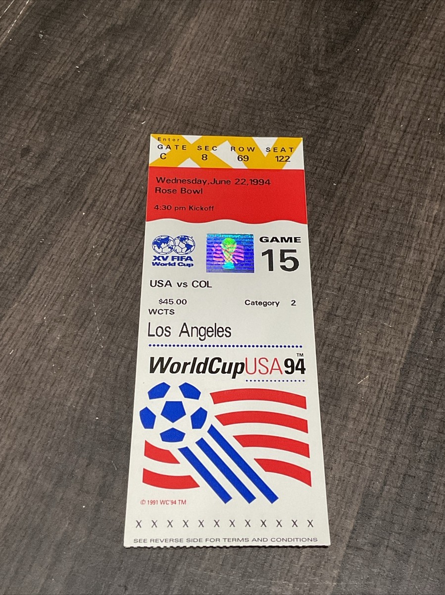 Soccer Original Vintage Sports Ticket Stubs 1994 for sale | eBay Soccer Original Vintage Sports Ticket Stubs 1994 for sale | eBay