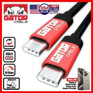 USB-C to USB-C Fast Charger Cable Data PD 30W For iPhone 15 16 Plus Pro Max - Picture 1 of 25