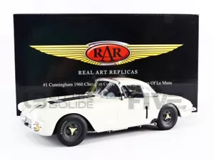 REAL ART REPLICAS 1/18 - CHEVROLET CORVETTE CUNNINGHAM - LE MANS 1960 RAR18013 - Picture 1 of 11