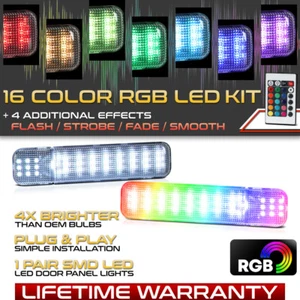 RGB Interior Door Panel Courtesy LED Lamp w/Remote For 95-07 Silverado Sierra CK - Picture 1 of 10