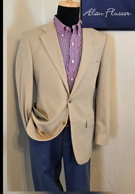 Blazer Alan River Hombre 40R Beige Tostado Abrigo Deportivo 2 Botones Informal Traje Chaqueta Foto 1 de 4