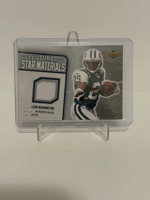 2006 Upper Deck Rookie Debut - Future Star Materials Leon Washington Event Worn - Image 1 of 2