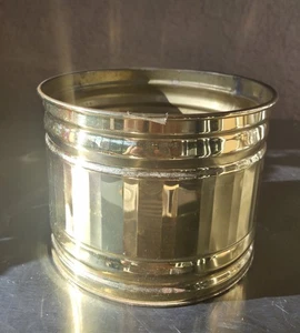 Beautiful! Brass Planter 6.5"x5" Made In Usa Lined Design - Picture 1 of 10