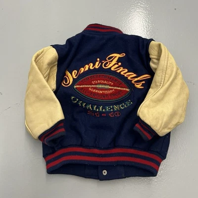 Vintage GAP Kids Wool Leather Letterman Team Varsity Jacket Korea Size L / XL - Image 1 of 4