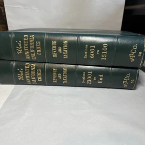 West's Annotated California Codes 1968 Sections 92000 To End HC And 6001-15100 - Picture 1 of 5