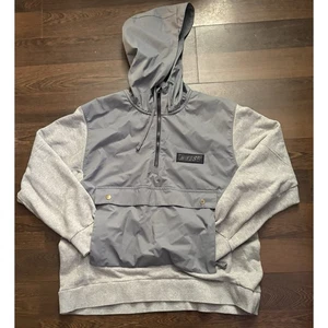 Nike SB Everett Repel Anorak Hoodie Skateboard Yellow Blue 829387-065Men Size L - Picture 1 of 14