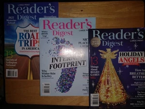 Reader’s Digest Large Print Lot of 3 May/Nov/Dec2021/Jan2022 - Picture 1 of 2