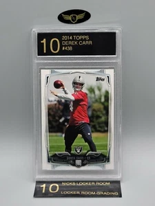 2014 Topps Las Vegas Raiders DEREK CARR #438 rookie RC graded mint card LRG 10 - Picture 1 of 2