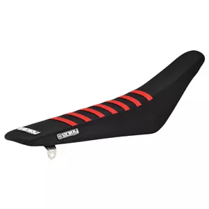 1998-2005 Yamaha YZF 250 YZF 450 Seat Cover Gripper ALL BLACK / RED RIBS #76 - Picture 1 of 3