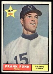1961 Topps Frank Funk Rookie Cleveland Indians #362