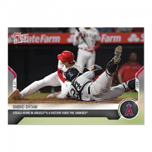 2021 TOPPS NOW #739 SHOHEI OHTANI - STEALS HOME IN ANGELS VICTORY OVER YANKEES - Picture 1 of 2