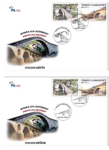 Turkey 2018 Europa Cept FDC architecture ( 2 different marks) - Picture 1 of 1
