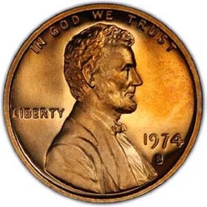 Cent de prueba 1974-S - Imagen 1 de 1