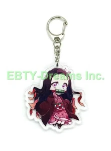 Set 1 Portachiavi Demone Anime Acrilico Nezuko Kamado - Foto 1 di 2
