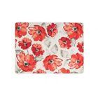 'Set Of 4 Posy Poppy Flower Red Floral Placemats, Coasters Dining Table Placemats