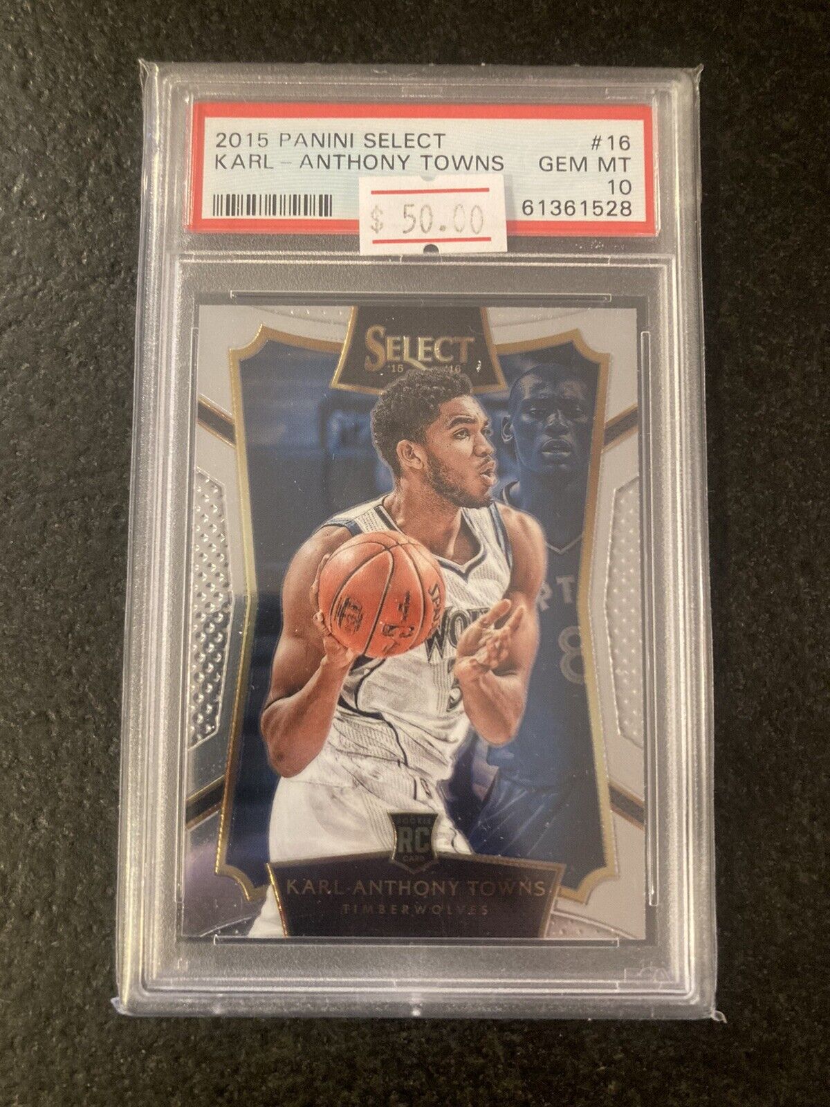 Karl-Anthony Towns 2015-16 Select #16 RC ROOKIE PSA 10