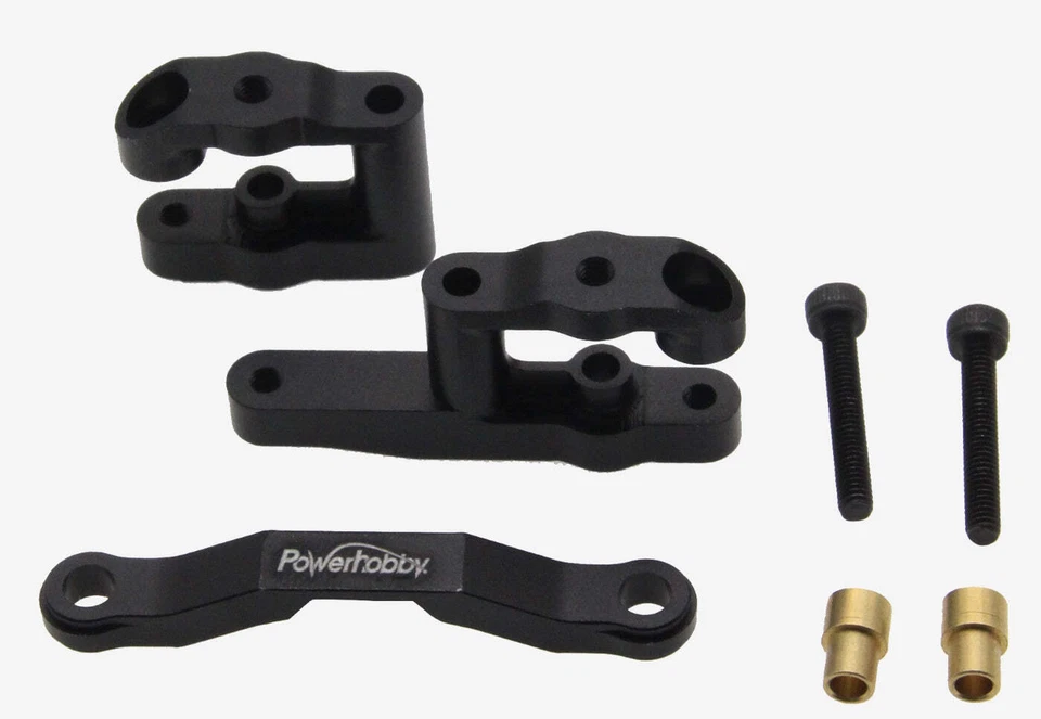 POWERHOBBY PHB6566BLACK Aluminum Steering Set MOJAVE / GRANITE GROM 1/18 HRP
