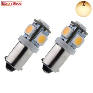 2Pcs Warm White 6V BA9S T4W 1895 LED Motorcycle Bike Classic Car Light Bulb Lamp - Picture 1 of 7