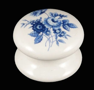 White Porcelain Saxony Victorian Cupboard Knob 32mm, 38mm, 50mm or 54mm - Picture 1 of 3