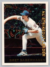 1995 TOPPS #LL49 BRET SABERHAGEN LEAGUE LEADERS NEW YORK METS