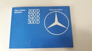 Folleto Uso y Mantenimiento Mercedes 200D 220D 240D 300D Tipo 123D Original Ita - Imagen 1 de 24