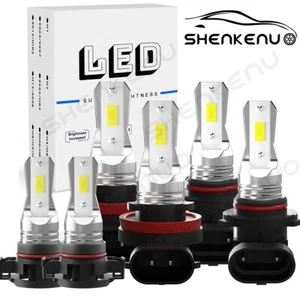 Para Fit Chevy Silverado 1500 2500 2007-2014 2015 6000K LED Faro + Luz Antiniebla - Imagen 1 de 13