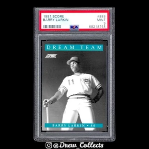 1991 Score Barry Larkin Cincinnati Reds Dream Team PSA 9 - Picture 1 of 2